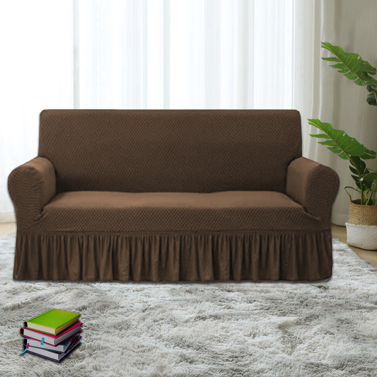 Turkish Style Mesh Sofa Covers ( BROWN COLOR )