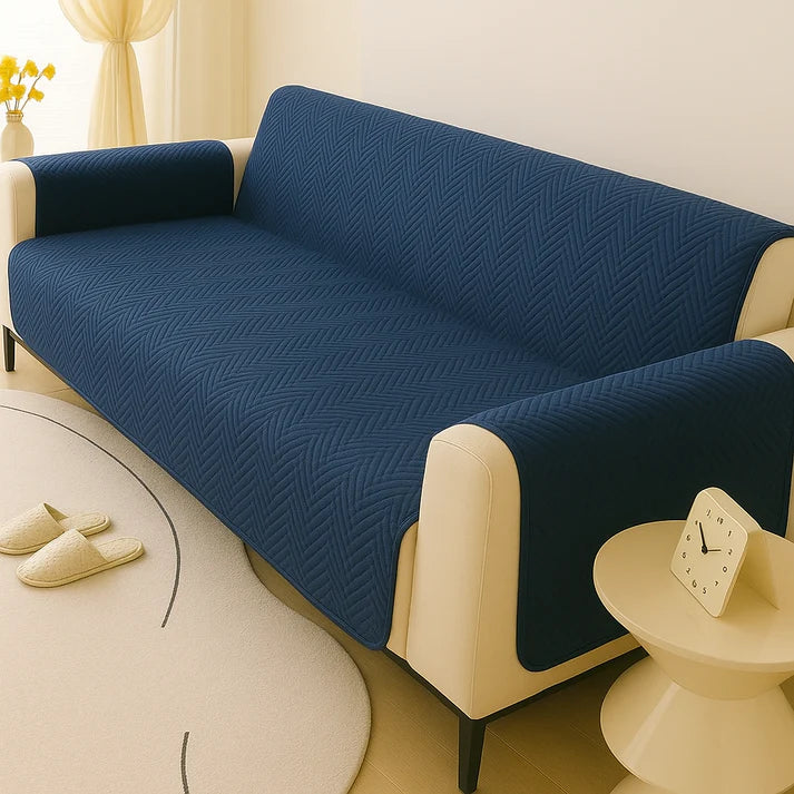 MAT ULTRASONIC SUPER SOFT SOFA COVER ( BLUE COLOR )