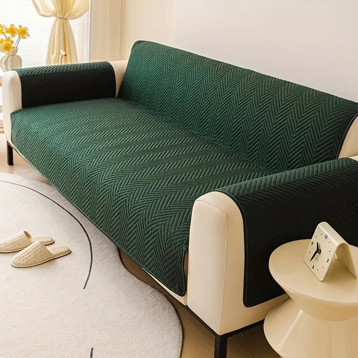 MAT ULTRASONIC SUPER SOFT SOFA COVER ( GREEN COLOR )