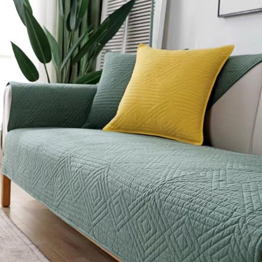 MAT ULTRASONIC SUPER SOFT SOFA COVER (GREEN )