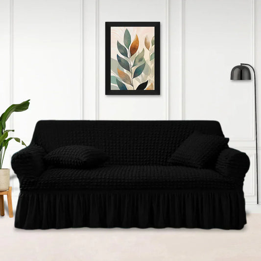 Bubble Turkish Sofa Cover - Jet Black