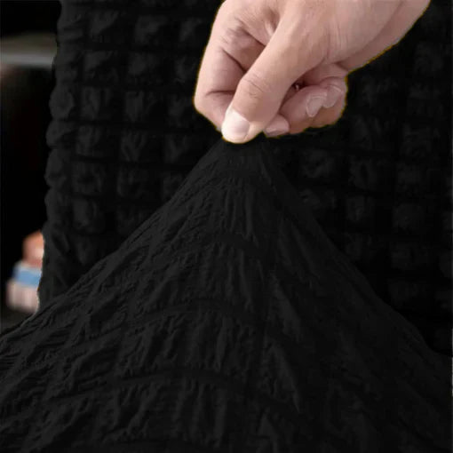 Bubble Turkish Sofa Cover - Jet Black