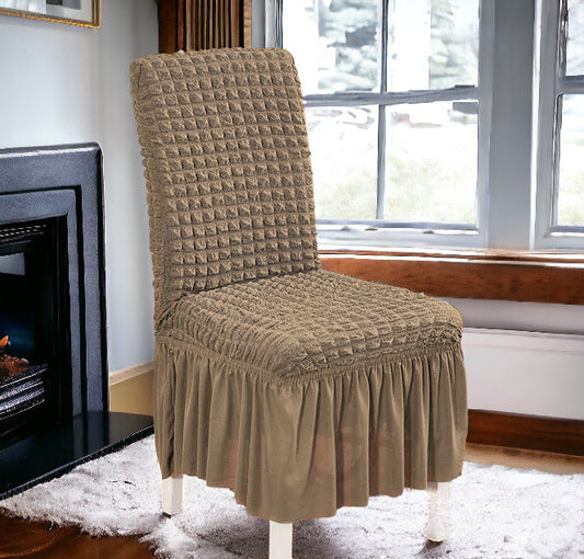 FRILL STYLE BUBBLE DINING CHAIR COVER ( COLOR MOUSE )