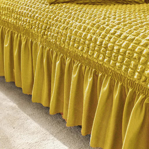 Bubble Turkish Sofa Cover - Yellow Beige