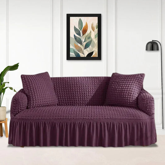 Bubble Turkish Sofa Cover - Purple