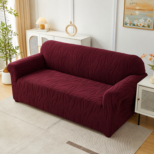 Floral Velvet Touch Sofa Cover ( MAHRON COLOR )