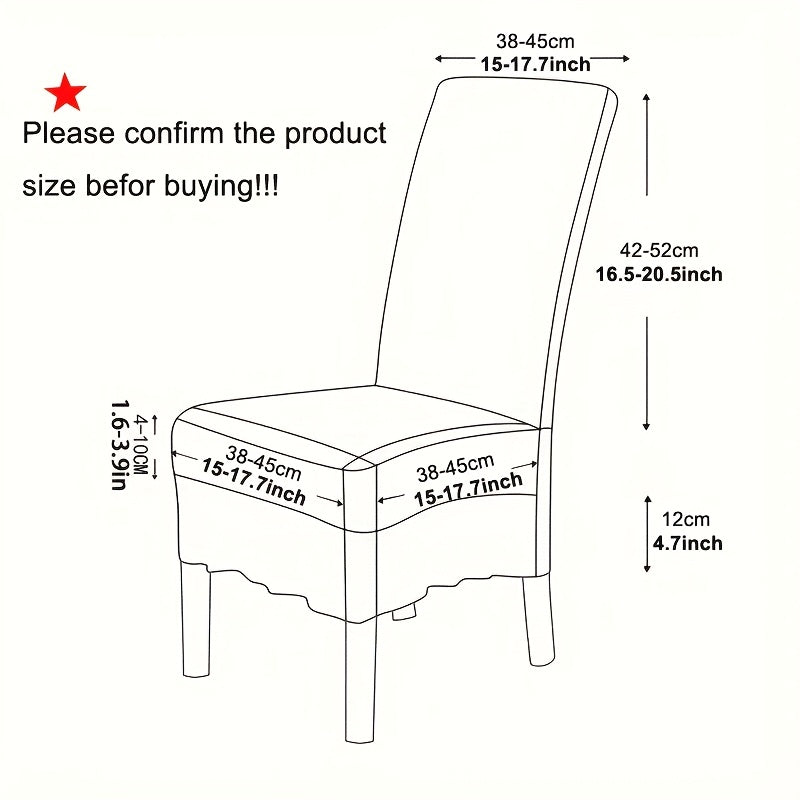 Frill Velvet Strip Design Dinning Chair Covers (Mahron color )