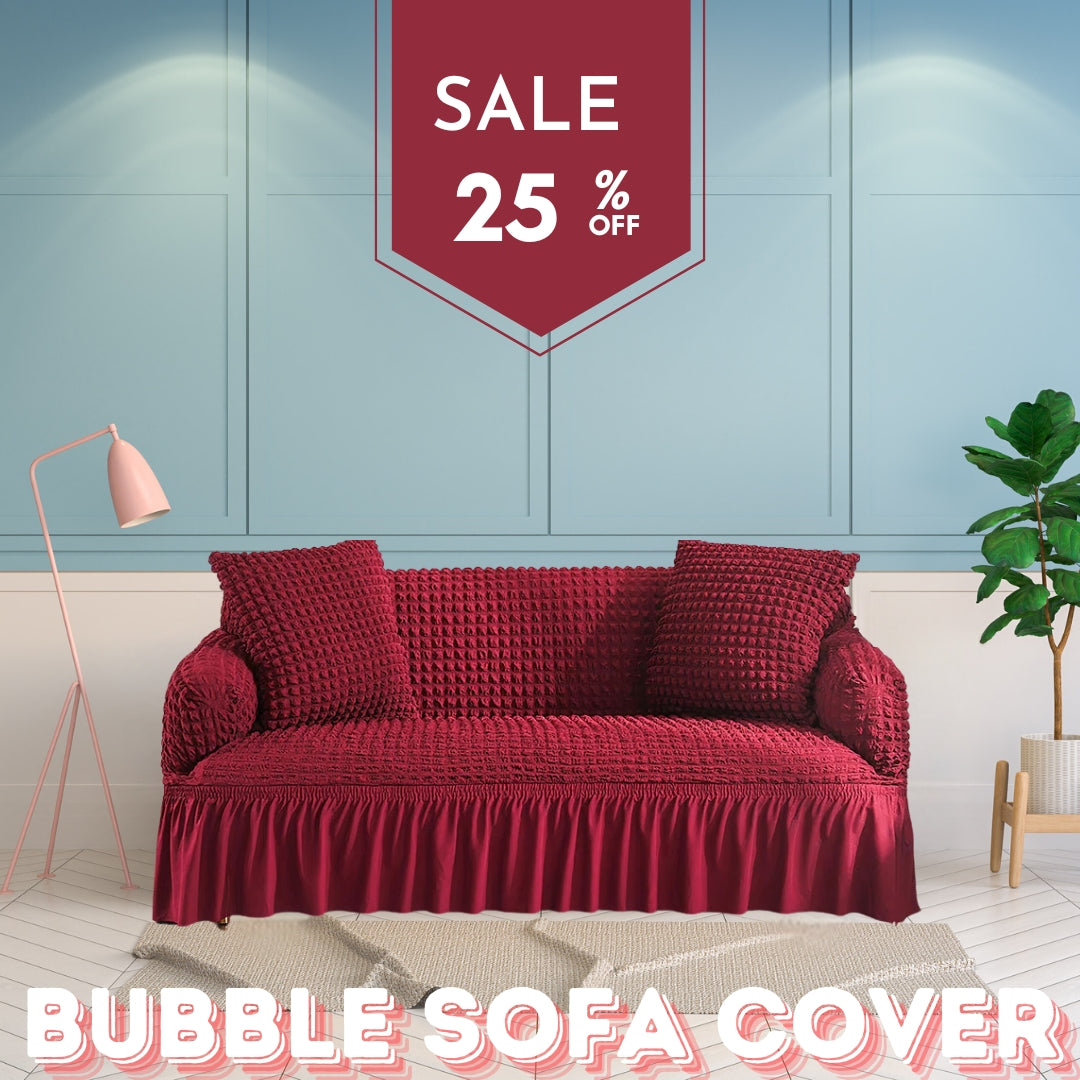 Turkish bubble sofa covers ( Mahroon color )