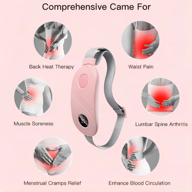 Period Cramp Relief Electric Heating Belt Massager