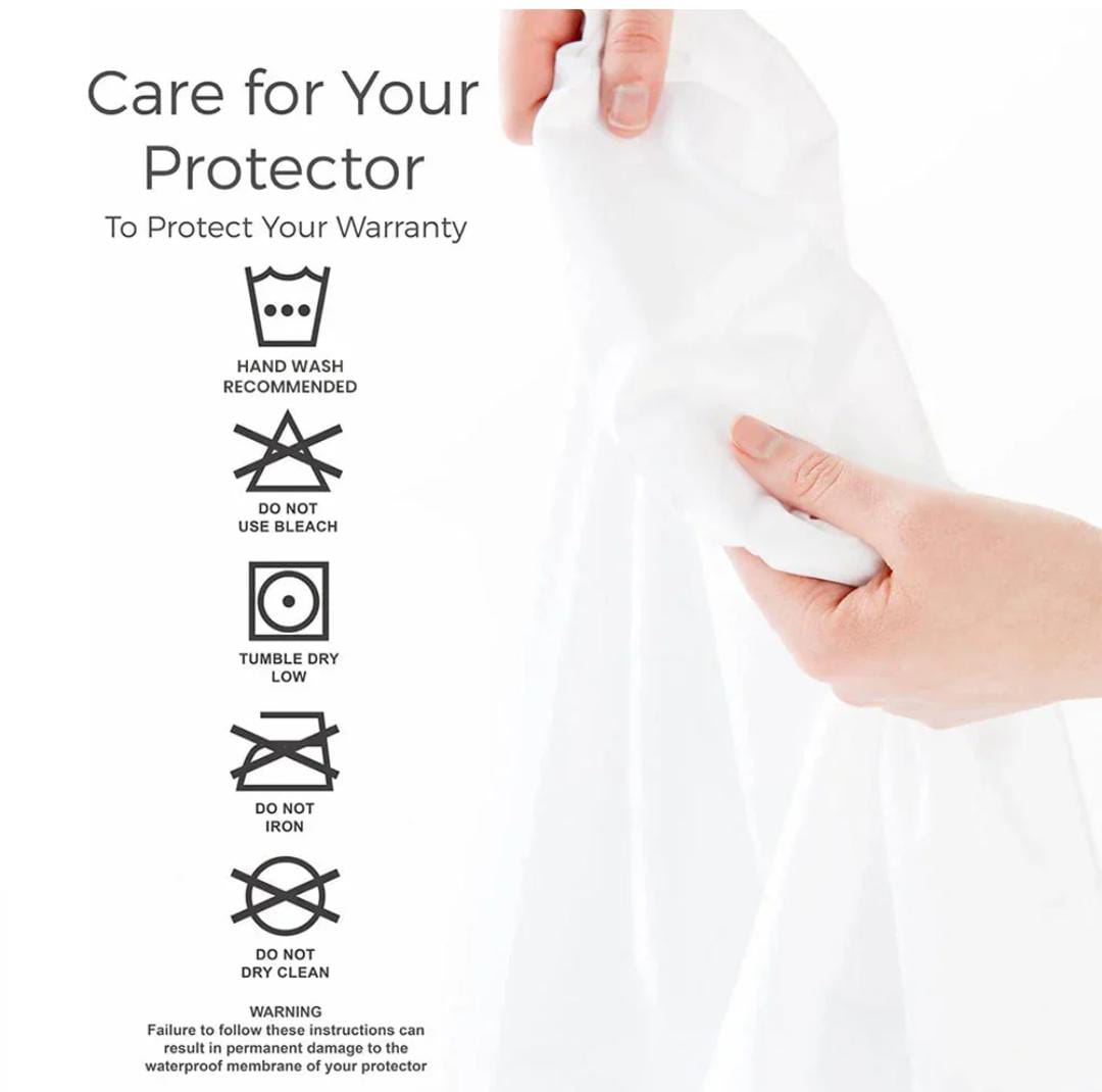 Solid Quilted 100% Waterproof Mattress Protector For Double Bed - Baby Pink