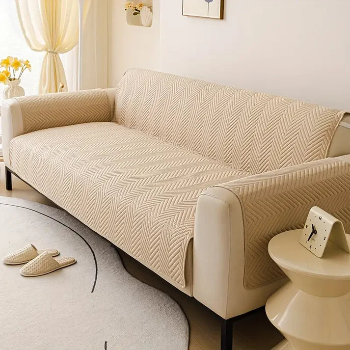 MAT ULTRASONIC SUPER SOFT SOFA COVER   ( GOLDEN COLOR )