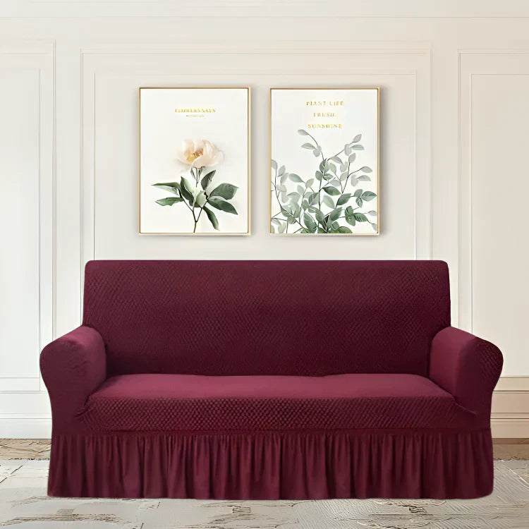 Turkish Style Sofa Covers - Hot Maroon