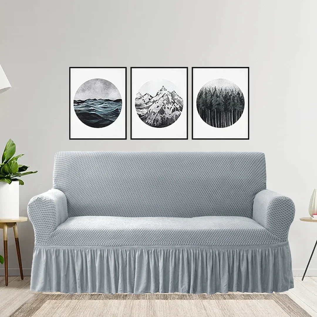 Turkish Style Sofa Covers - Silver