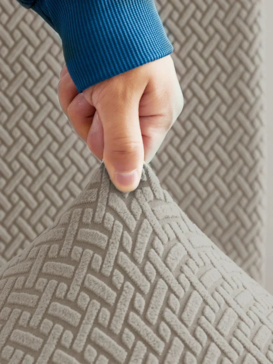 Stripe Jacquard Sofa Cover - mouse