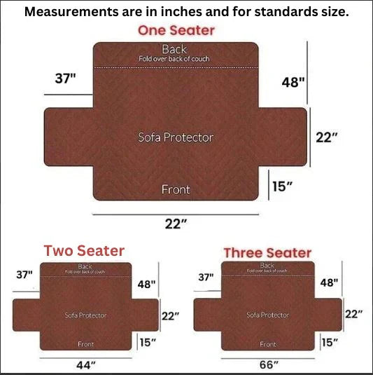 WATERPROOF COTTON QUILTED SOFA COVER - SOFA RUNNERS (Dark Grey)