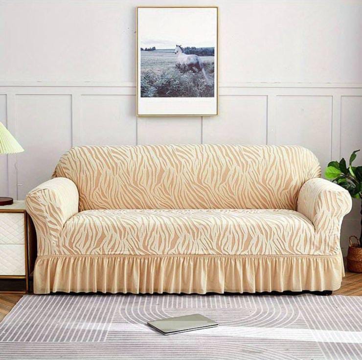 zebra velvet sofa covers ( Golden color )