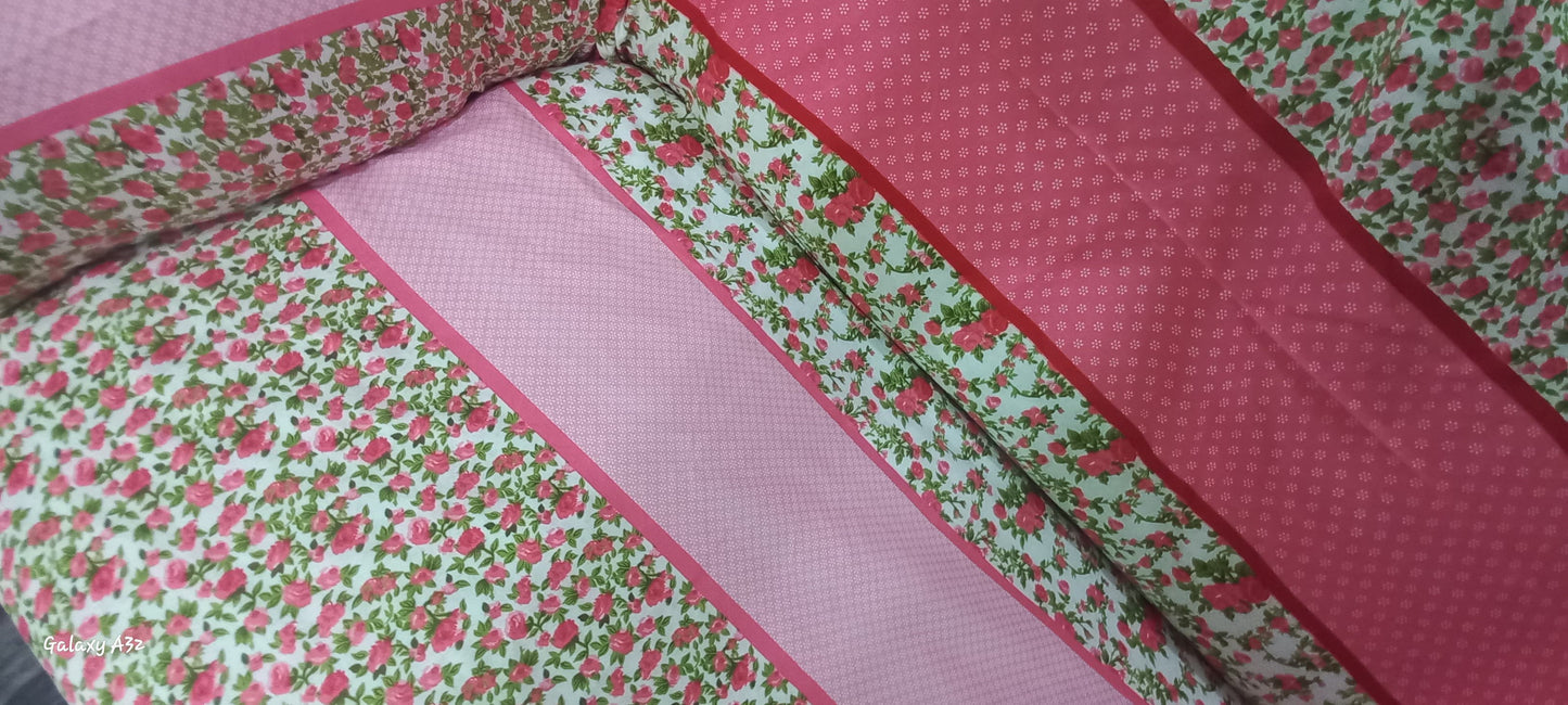 printed sofa cover ( pink )