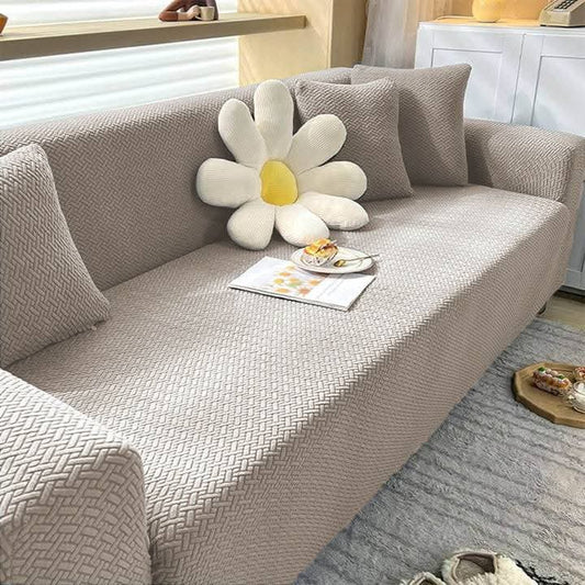 Jacquard Stripe Sofa Cover - mouse