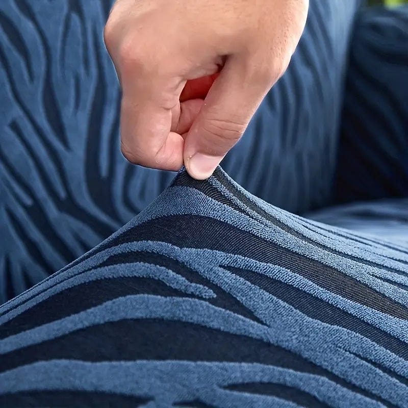 zebra velvet sofa covers (blue  color )