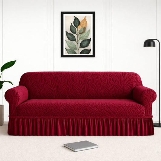 zebra velvet sofa covers ( mahroon color )
