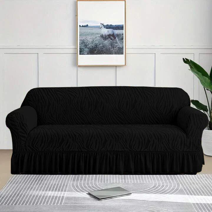 zebra velvet sofa covers (black color )