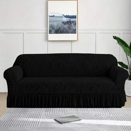 zebra velvet sofa covers (black color )