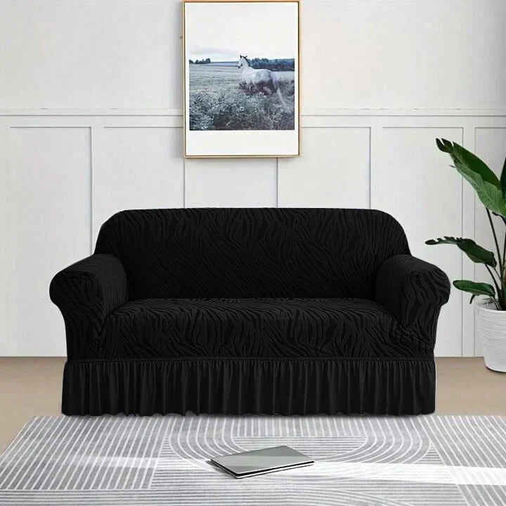 zebra velvet sofa covers (black color )